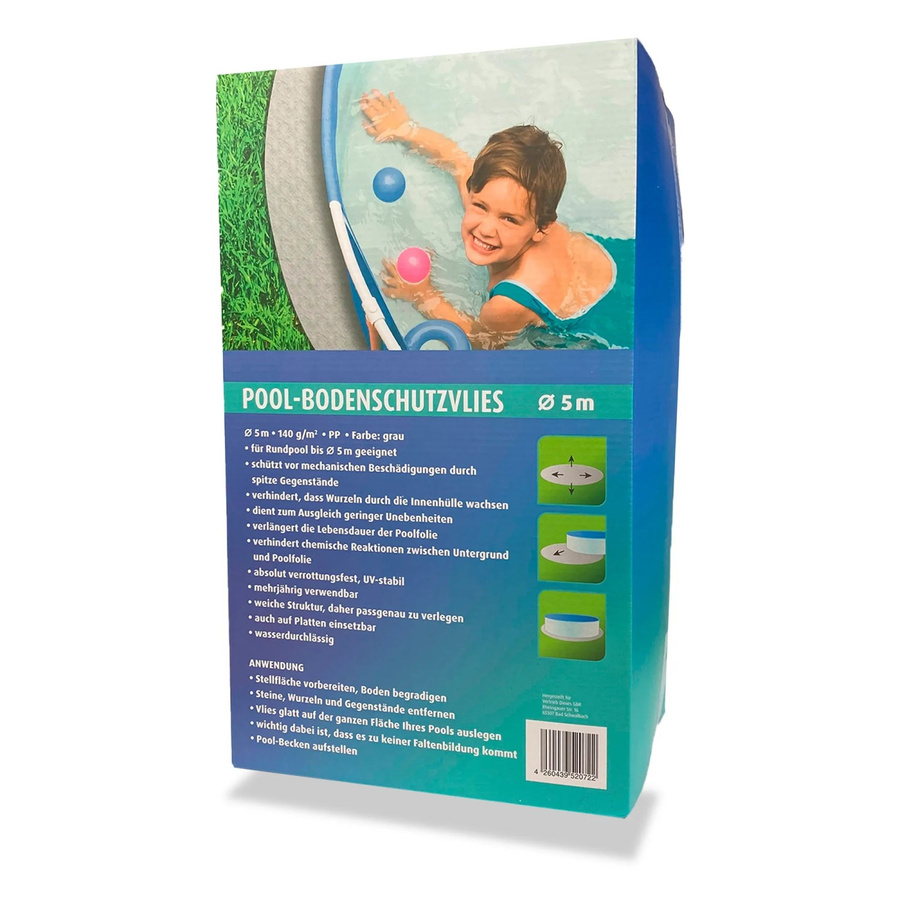Noor Poolvlies rund für Rundpool Ø 5 m, 140 g/m² - Bild 2
