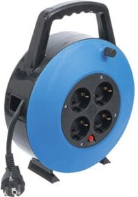BGS Kabelbox mit 4 Steckdosen, 10 m Kabellänge, 3 x 1,5 mm², IP20, Blau - Bild 1