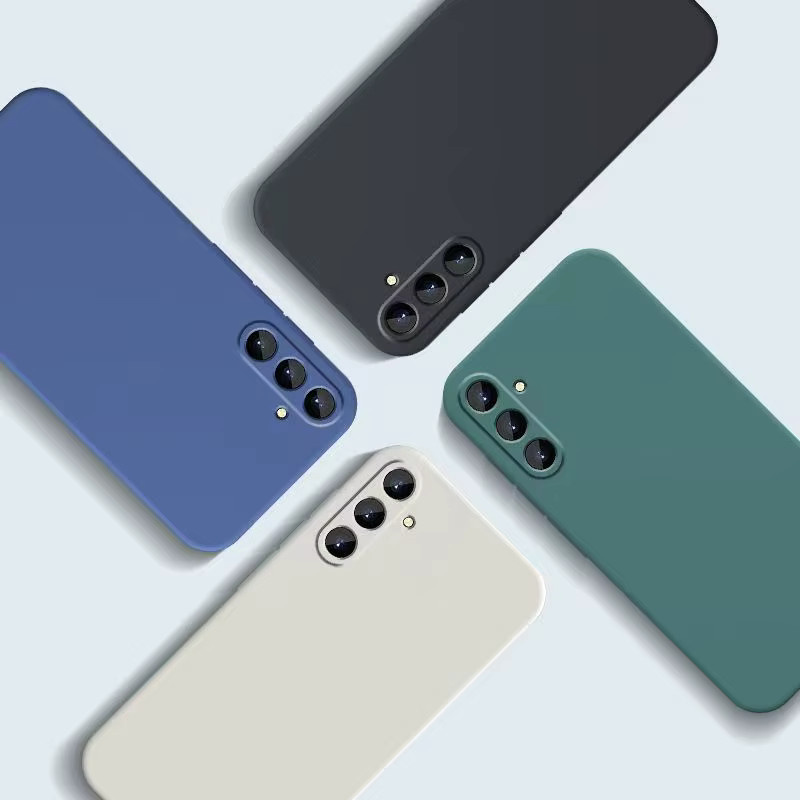 Silikon Schutzhülle mit Flüssigkeitseffekt für Samsung Galaxy A07 A17 A27 A37 A57 4G 5G in Grün mit Kameraschutz - Bild 4