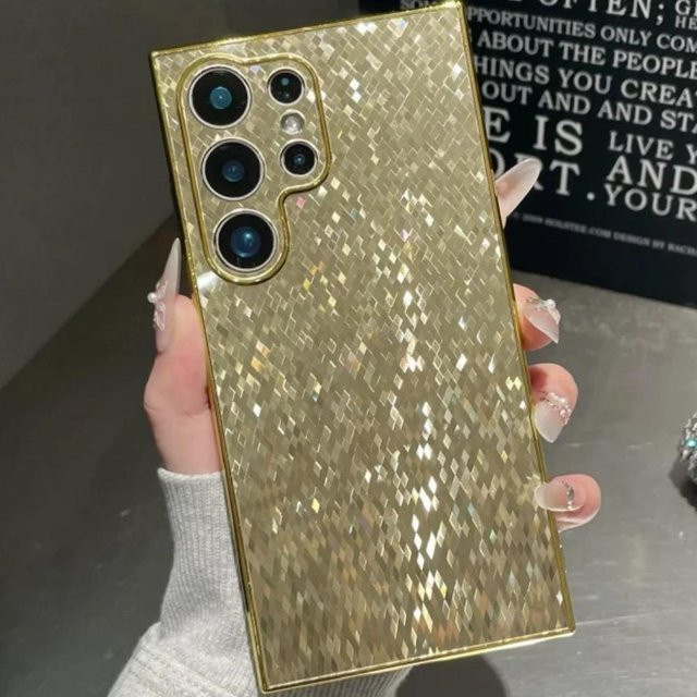 Glitzerndes Diamant-Case für Samsung Galaxy S24, S24 Plus, S24 Ultra, S23 Plus und S23 Ultra in Gold, stoßfeste Bling Bumper Schutzhülle aus hartem PC - Bild 1