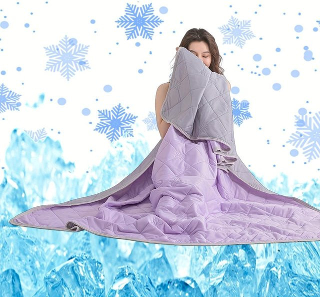 Cool Sense Kühldecke von Warm Magpie Home, violett, B/H: 70 x 100 cm - Bild 1