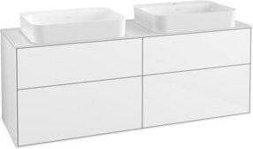 V&B Waschtischunterschrank Finion Wandbeleuchtung in Weiß lackiert, B/T/H: 160 x 60,3 x 50,1 cm - Bild 1