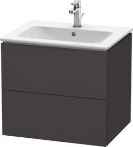 Duravit L-Cube Waschtischunterschrank wandhängend, Grau matt, B: 62,0 cm, T: 48,1 cm, H: 55,0 cm - Bild 1