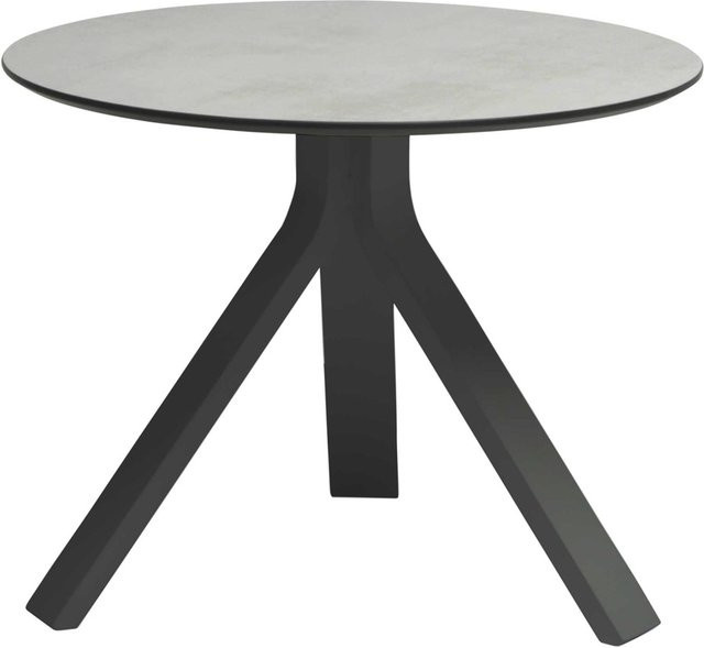 Stern FREDDIE Beistelltisch rund aus Aluminium in Anthrazit mit Silverstar 2.0 Tischplatte in Zement Hell, Durchmesser: 55 cm, Höhe: 43 cm - Bild 1