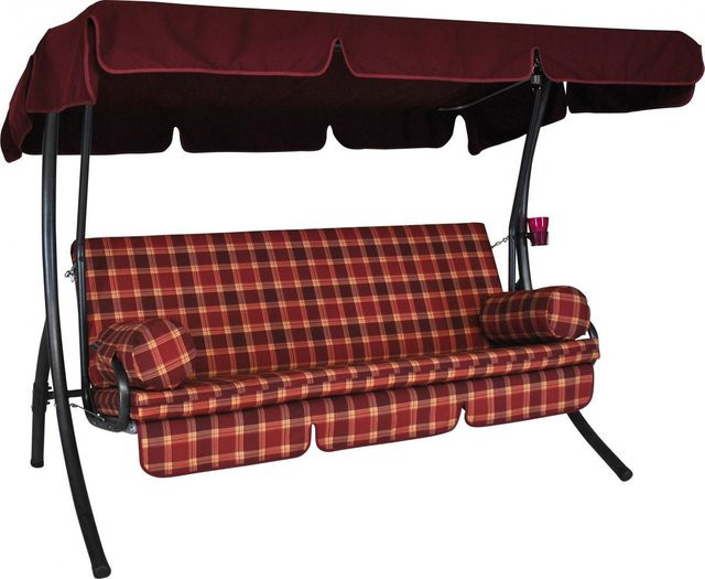 Angerer Hollywoodschaukel Trend Rio in Bordeaux mit Sonnen canopy und Polsterung aus Stahl und Outdoor-Stoff - Bild 1