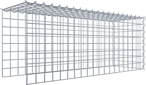 Gabiona Anbaukorb Typ 4 aus Stahl in Silbergrau, B/T/H: 40 x 30 x 100 cm - Bild 1