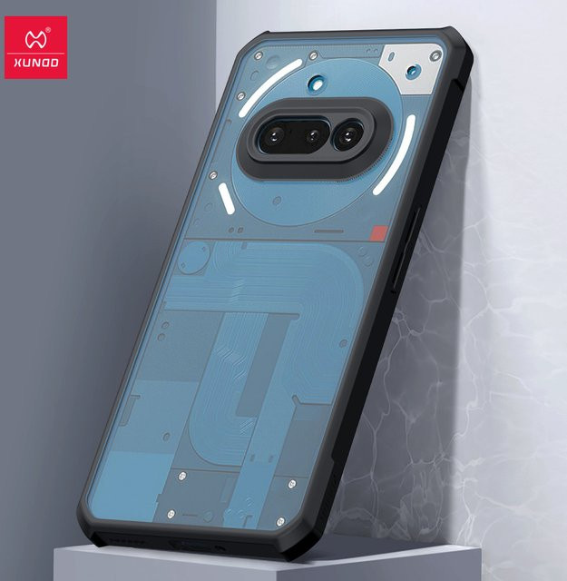 XUNDD Schutzhülle für Nothing Phone 3A und 3A Pro, Transparent mit Linsenschutz und Anti-Drop Airbags aus TPU und PC - Bild 1