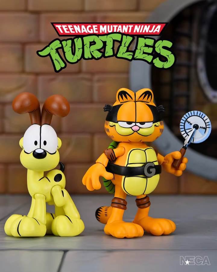NECA The Teenage Mutant Ninja Turtles X Garfield Ultimate Garfello & Odie, Actionfigur, 7-Zoll-Modellpuppe - Bild 4