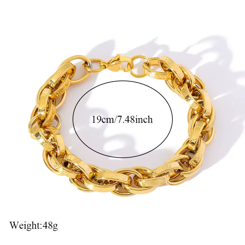 EILIECK Armband Edelstahl, Gold, Damen - Bild 2