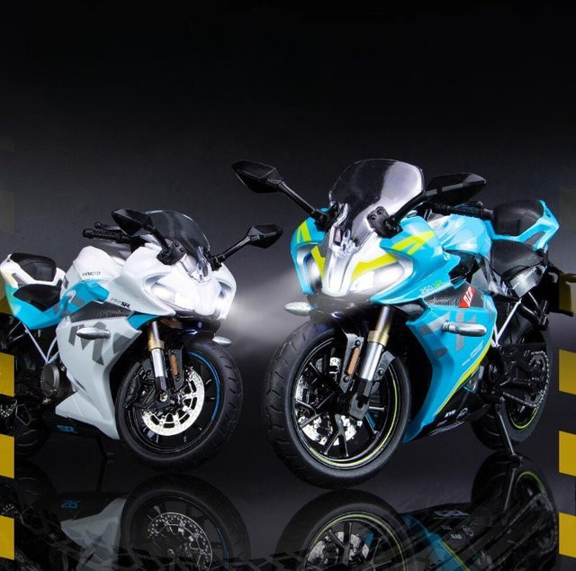 CFMOTO 250SR Motorradmodell, 1:12, Metall-Legierung, Weiß - Bild 1