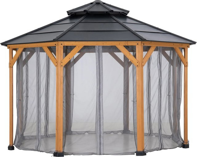 Sunjoy Insektenschutznetz für Zedernholz Gazebo B/B: 395 x 395 cm - Bild 1