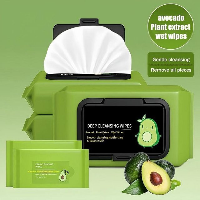 KuZHEN Make-up-Entferner-Tücher Avocado, Gesicht, Unisex - Bild 1