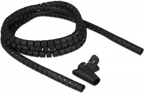 Delock Spiralschlauch aus Polyethylen in Schwarz, Durchmesser: 15 mm, Länge: 2,5 m - Bild 1