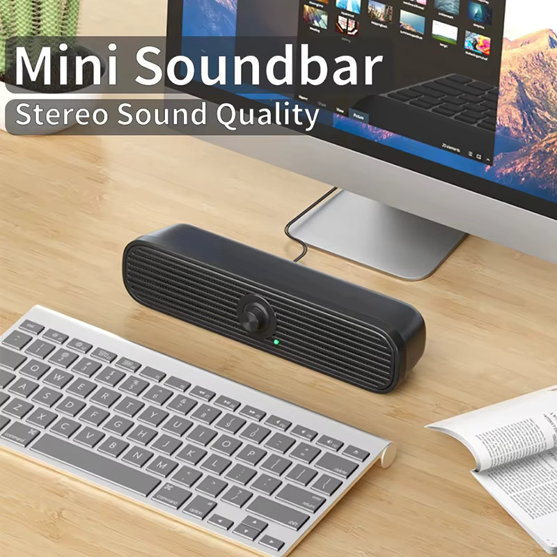 AyeBeau 2.1 USB-Soundbar mit Subwoofer in Schwarz für Computer, TV, PC und Laptop - Bild 5