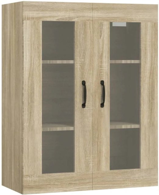 vidaXL Hängeschrank Küche Sonoma Eiche mit Glastüren, B/T/H: 69,5 x 34 x 90 cm - Bild 1