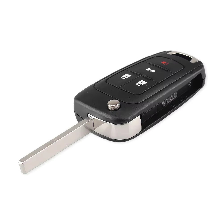 KEYYOU Flip Fernbedienung Auto Schlüssel Shell Fall für Chevrolet Cruze Epica Lova Camaro Impala Trax Orlando in Schwarz - Bild 1