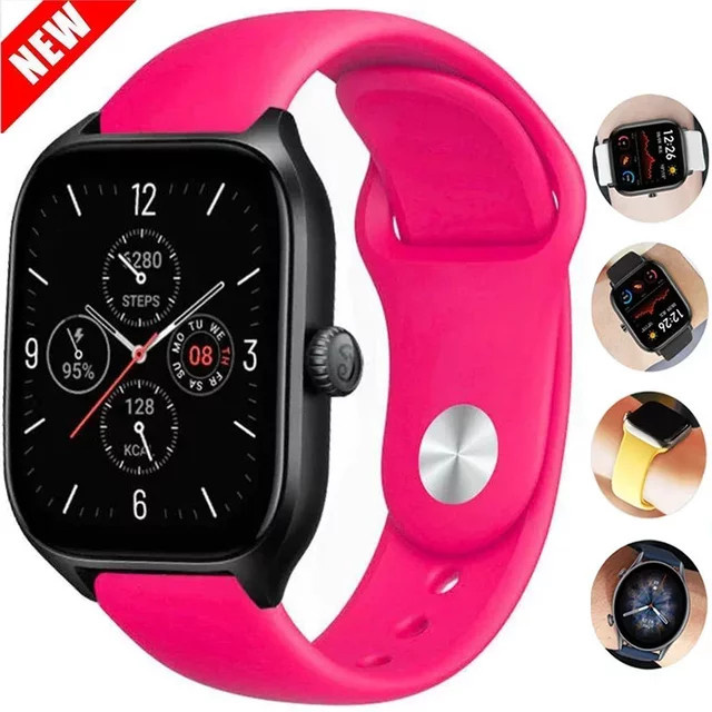 Uhrenarmband Amazfit, Silikon, pink, Unisex - Bild 1