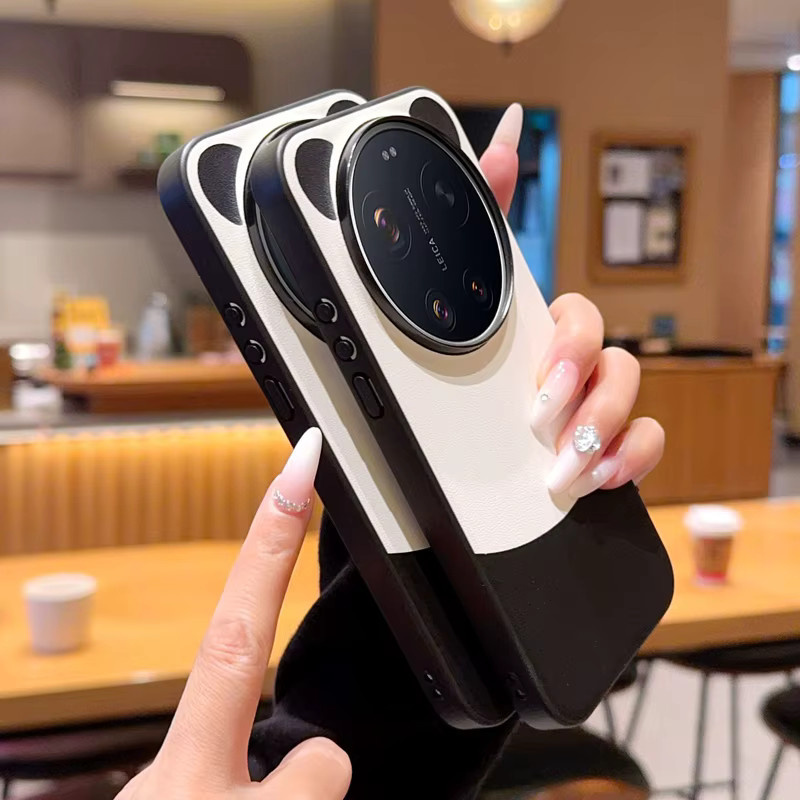 Xiaomi 17 Ultra Schutzhülle mit Panda Tuch Muster im Cartoon Stil, Mehrfarbig - Bild 5