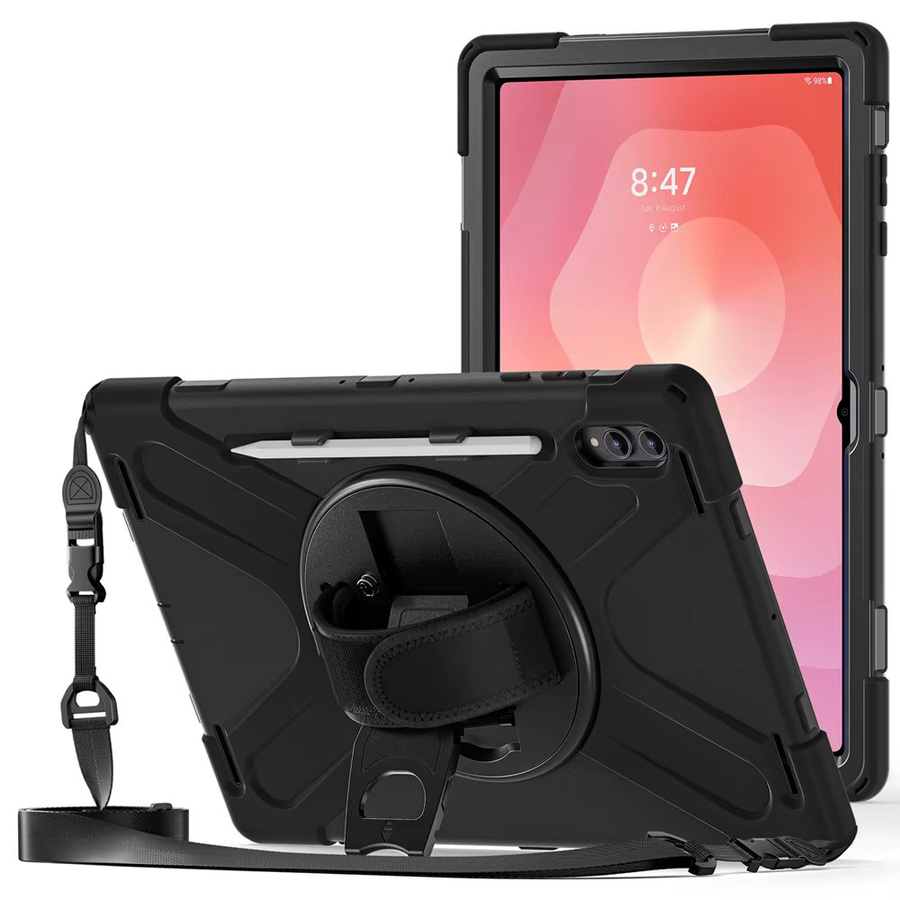 Robuste Kinder-Silikon-Schutzhülle für Samsung Galaxy Tab S11 Ultra 14,6 Zoll und Tab S11 11 Zoll 2025, stoßfest, Farbe: Schwarz - Bild 2