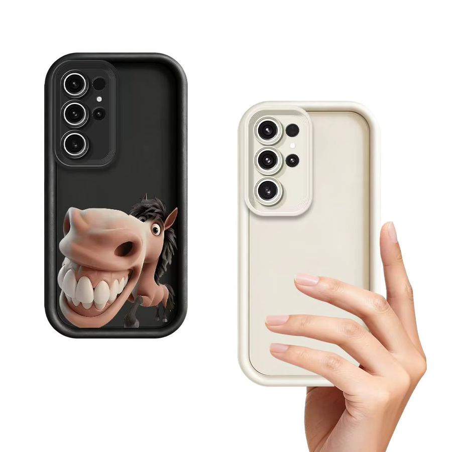 Silikon-Schutzhülle mit abstraktem Pferdemuster für Samsung Galaxy S26 Ultra, S25 Ultra, S24 Ultra, S23 Ultra, S22 Ultra, S21 Ultra, S20 Ultra, S24 FE, S23 FE, Note 20 Ultra und S25 Plus - Bild 2