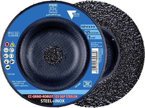 PFERD CC-GRIND ROBUST Schleifscheibe SGP STEELOX für Stahl und Edelstahl Durchmesser: 125 mm, Bohrung: 22,23 mm - Bild 1