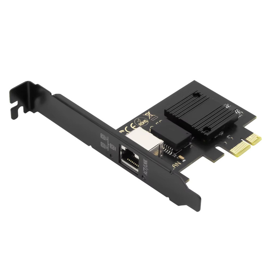 Intel I226-V PCIe Netzwerkadapter 2,5G Gigabit Ethernet RJ45 LAN Controller für Desktop und PC, Schwarz - Bild 3