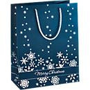 Sigel Geschenktaschen Silver Snowflakes, Blau/Silber, 3 Stück, B: 26,0 cm, H: 33,0 cm, T: 12,5 cm - Bild 2