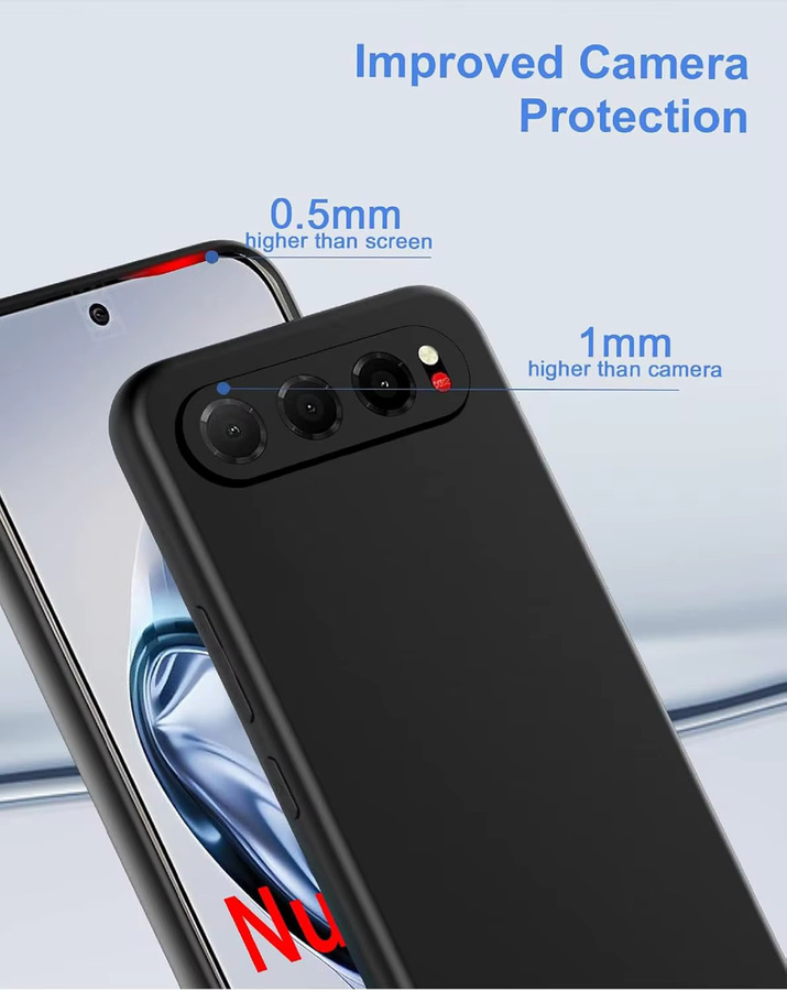 Schwarze matte TPU-Kameraschutz-Telefonhülle für dein ZTE nubia Air Z2468N - Bild 6