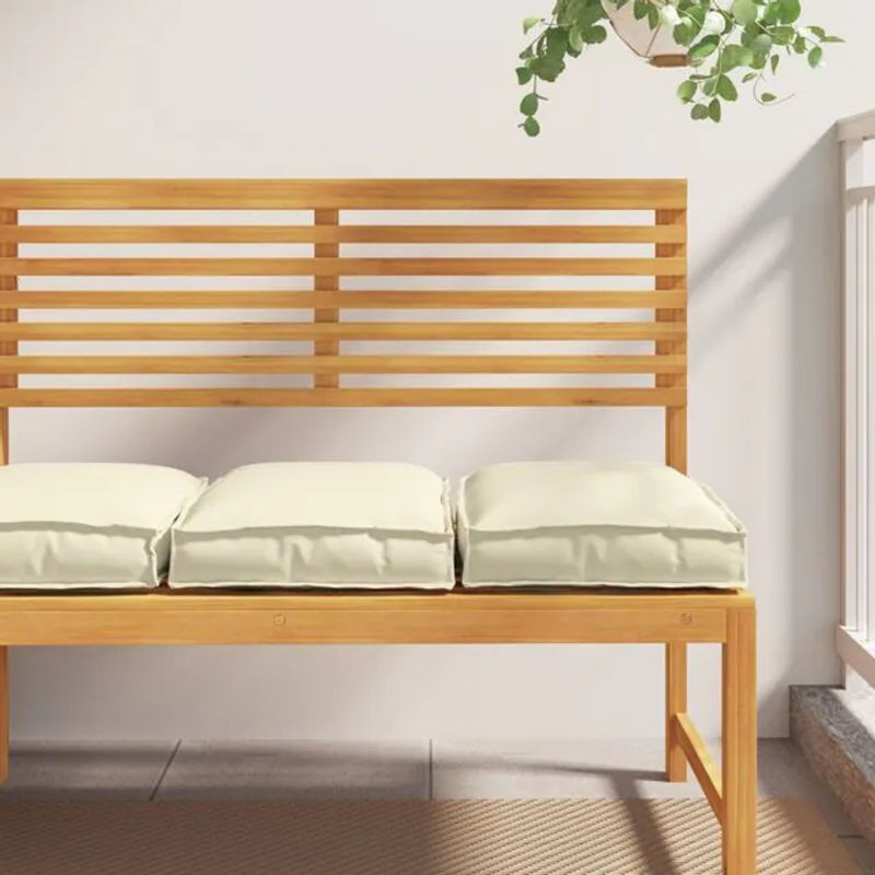 vidaXL Palettenkissen für die Sitzfläche 2er Set Beige Quadratisch B/T/H: 40 x 40 x 8 cm - Bild 1