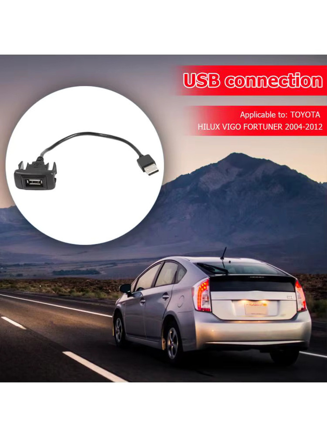 APWIKOGER USB-Verlängerungskabel Schwarz für Armaturenbrett-Einbau mit USB-A Stecker auf Buchse - Bild 3