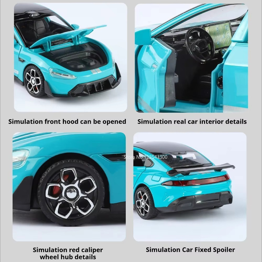 RMZ city SU7 ES8 Automodell, 1:32 Maßstab, Metall, blau, mit Licht und Sound - Bild 2