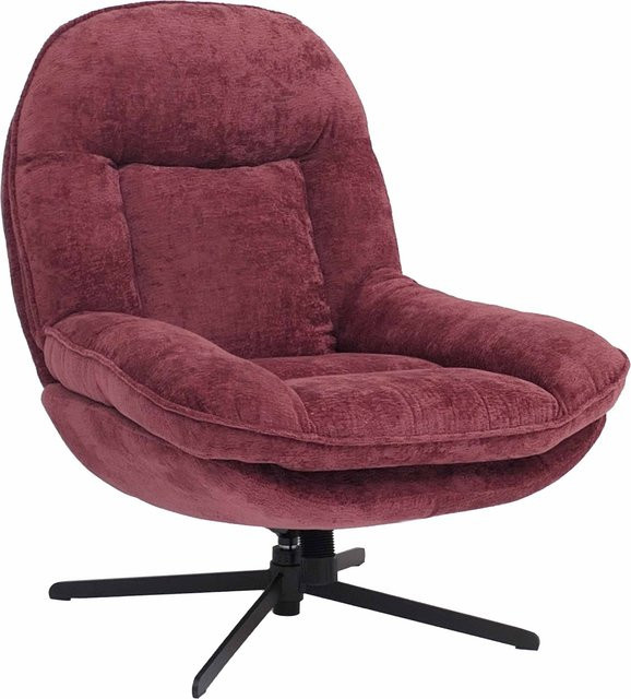 MCW Relaxsessel P32 drehbar mit Nosagfederung und Chenille-Stoff in Beere - Bild 1