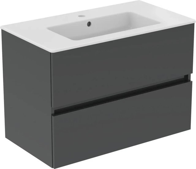Ideal Standard Eurovit+ Möbelpaket mit Unterschrank und Waschtisch in Grau Glanz, Breite: 81 cm - Bild 1