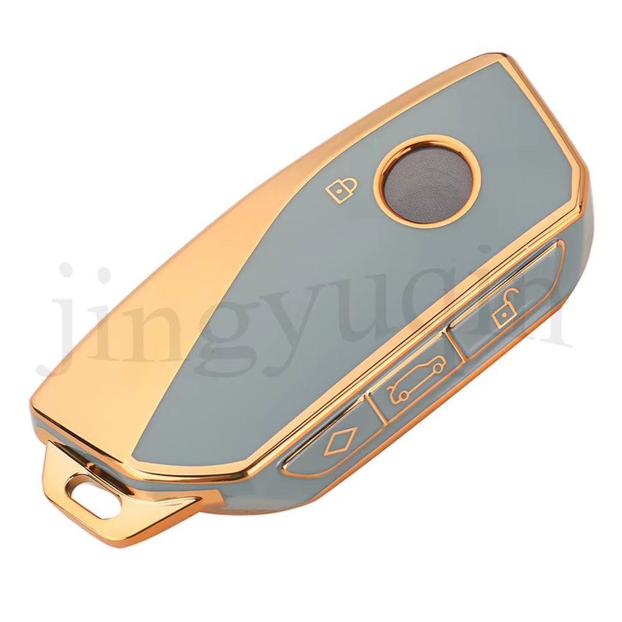 jingyuqin TPU Auto Klappschlüsselhülle für BMW I7 X7 G07 LCI IX I20 X1 U11 7er Serie G70 G09 XM U06 G81 in Weiß - Bild 2