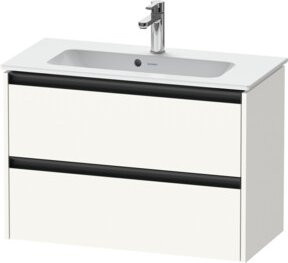Duravit Waschtischunterschrank Ketho.2 Compact mit 2 Schubladen, wandhängend, Weiß matt, B: 81 cm, T: 39 cm, H: 54,9 cm - Bild 1
