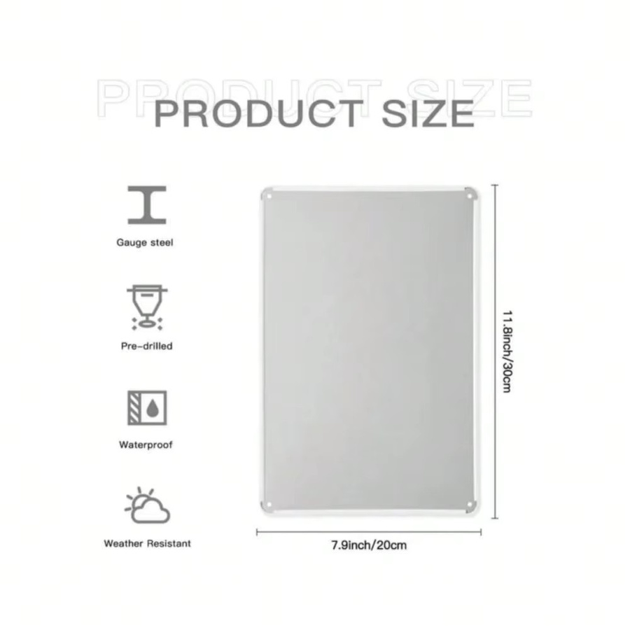 CIFBUY Wandschild aus Metall im rustikalen Bauernhaus-Design, rechteckige Eisenplakette in Multicolour, B/H: 30 x 20 cm - Bild 2