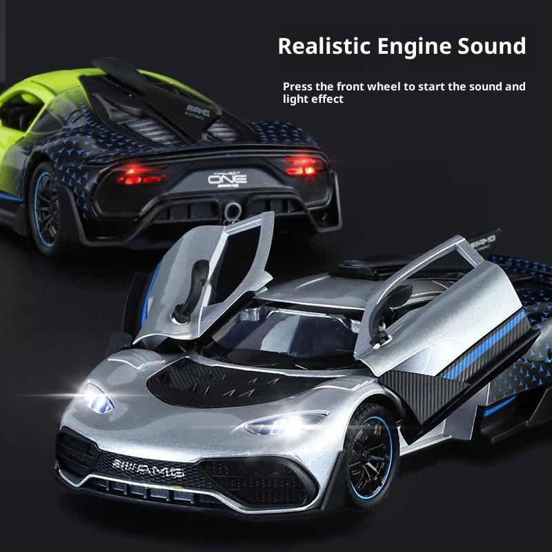 Yiran toy 1 AMG One Sportwagenmodell 1:32 Metall Druckguss mit Licht und Sound - Bild 3