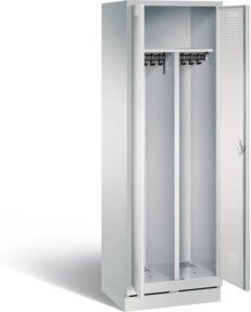 C+P Spind Evolo Schwarz-Weiss mit Front und Korpus in Lichtgrau, H x B x T: 180 x 61 x 50 cm - Bild 1