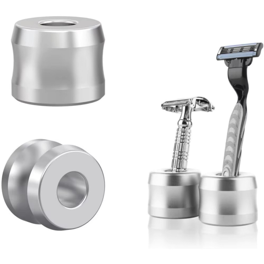 HDSAL Sicherheitsrasiererständer aus Aluminiumlegierung für Herren in Silber/Grau - Bild 2