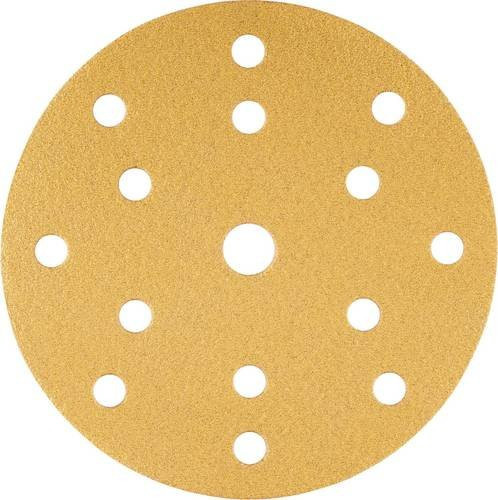 Rhodius ALPHAline Klettscheiben SKP15 V, 100 Stück, Durchmesser: 150 mm, Korn 80, Farbe: Gelb, für Holz, Lack und Metall - Bild 1