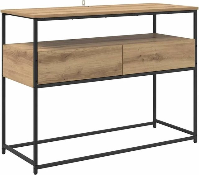 vidaXL Konsolentisch Artisan-Eiche in Braun, moderner Beistelltisch aus Holzwerkstoff, B/T/H: 100 x 40 x 75 cm - Bild 1