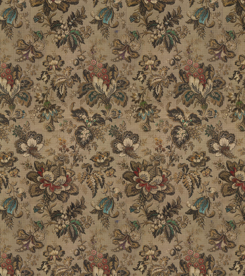 NLXL Mural Big Pattern Bogor Wandtattoo in Beige mit floralem Vintage-Design - Bild 1