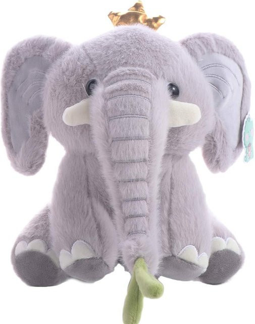 Yiran Health & Beauty Süßer Elefant mit Krone, Plüschtier, ab 3 Jahre - Bild 1