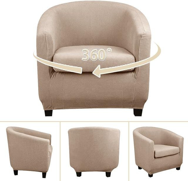 YZFZP Elastischer Jacquard-Sesselbezug für 1-Sitzer-Sofas, Waschbarer Schonbezug aus Polyester, Grau oder Beige - Bild 1