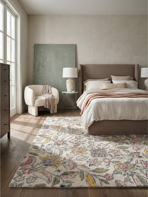 Wollteppich Kadima Design floral Multicolor B/H: 120 x 170 cm - Bild 1