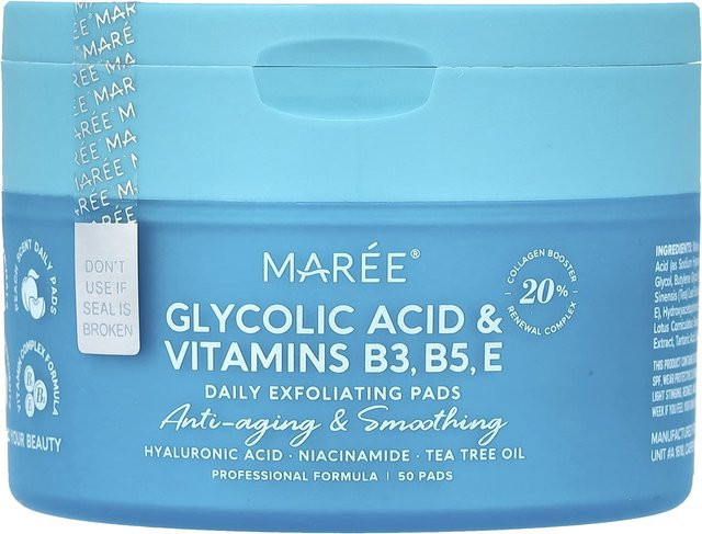 Maree Peeling-Pads mit AHA, Hyaluronsäure und Niacinamid, Unisex - Bild 1