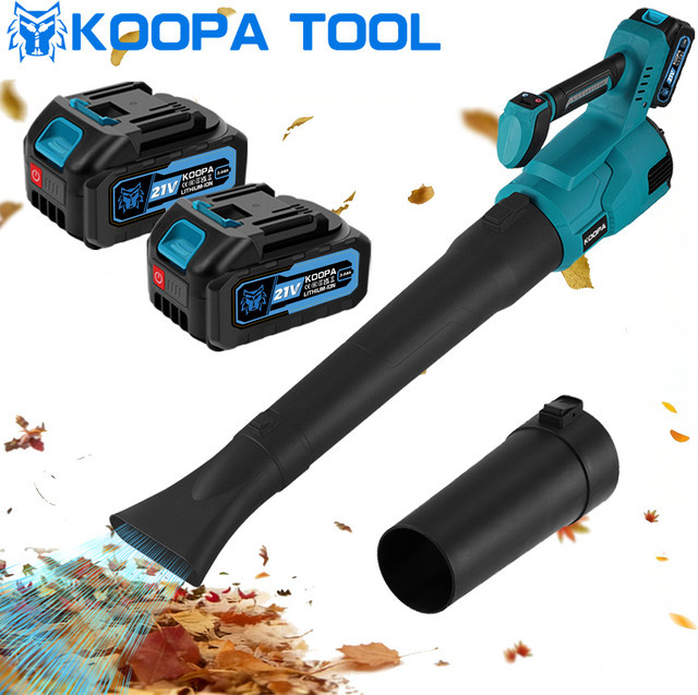 Koopa Tool Elektrischer Akku-Laubbläser mit 3 Geschwindigkeitsmodi für die Reinigung von Terrassen und Laub - Bild 1