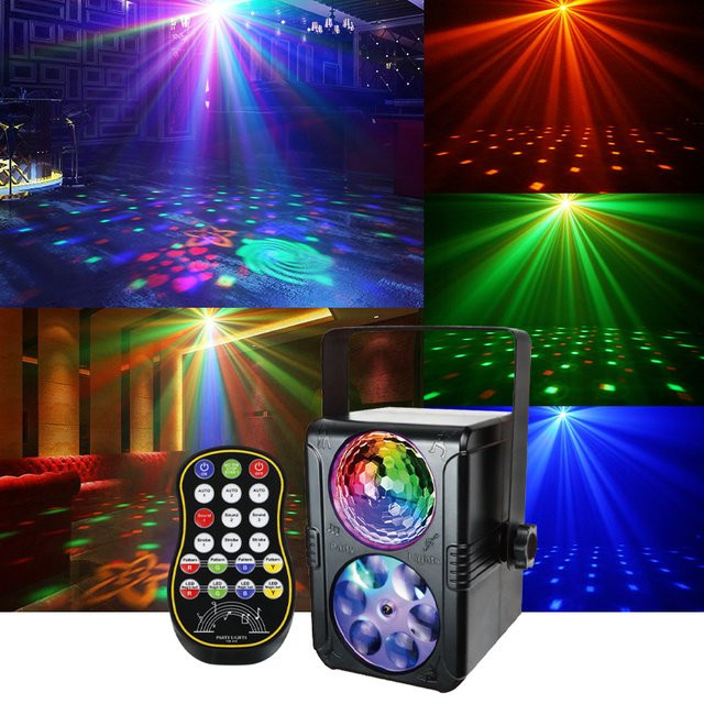 VENUSWING LED Laser Projektion RGBW Bühnenbeleuchtung mit Fernbedienung für DJ, Party und Dekoration - Bild 1
