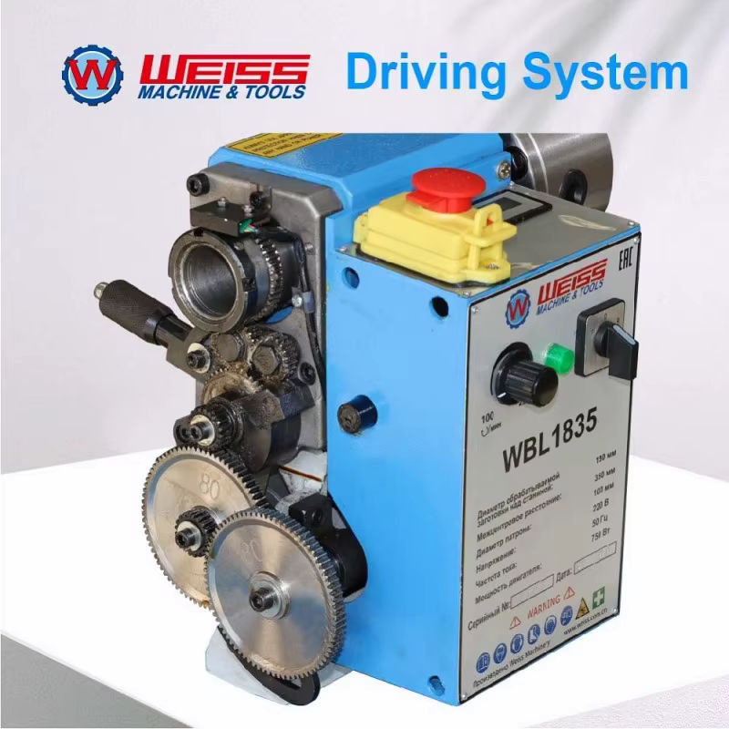 WEISS WBL1835 Tischmetalldrehmaschine in Weiß und Blau mit 750 W, variabler Geschwindigkeit 0–2250 U/min und 32 mm Spindelbohrung - Bild 6