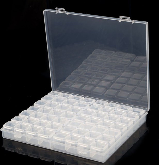 Transparente Diamant-Stickerei-Aufbewahrungsbox aus Kunststoff für Diamantmalerei und Kreuzstich-Zubehör - Bild 1